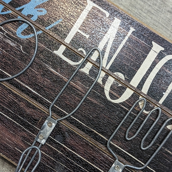 Farmhouse Rustic Kitchen Decor with hangers/hooks barn wood dining - Picture 4 of 10